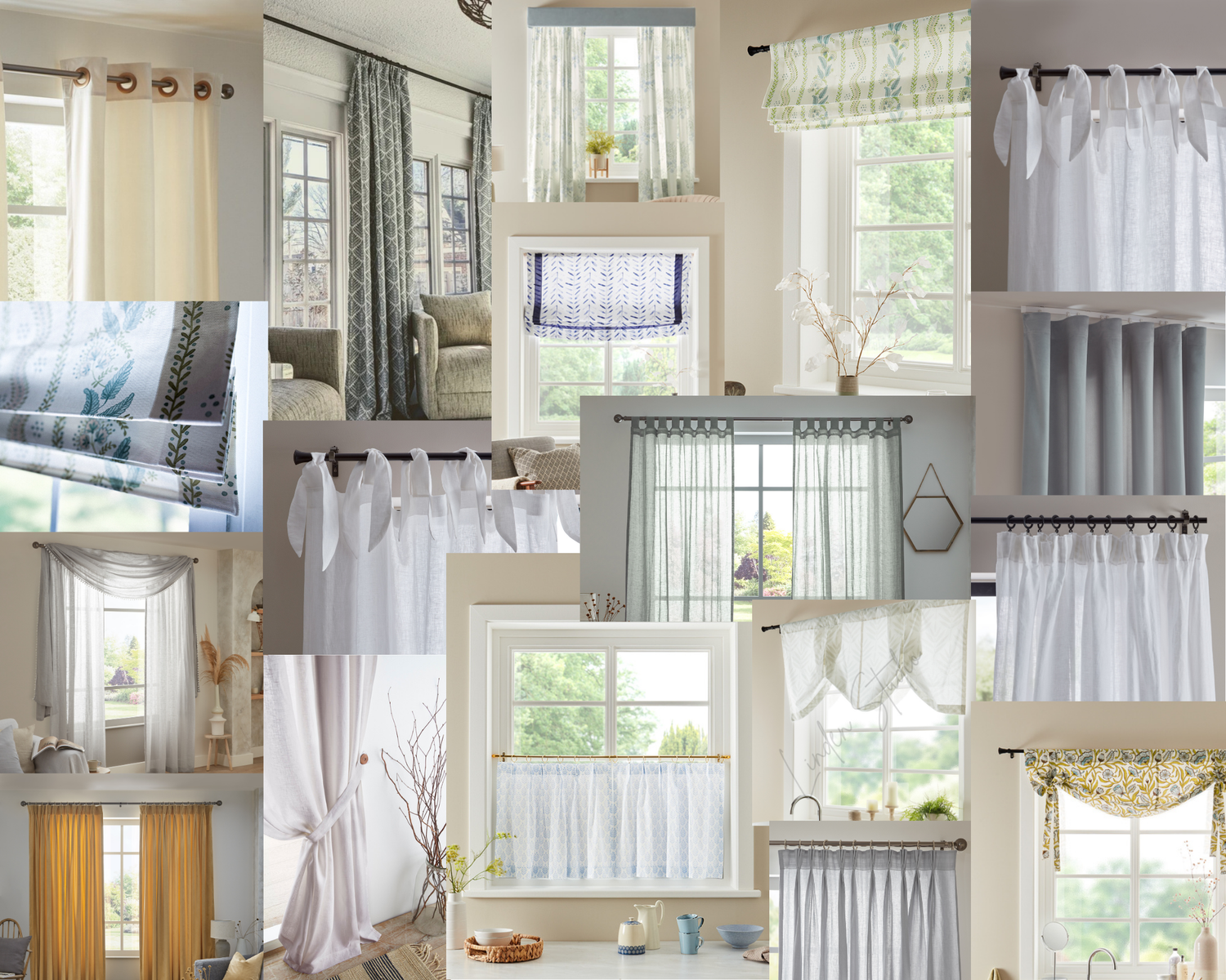 Custom curtains in a softly styled Linden Studio interior