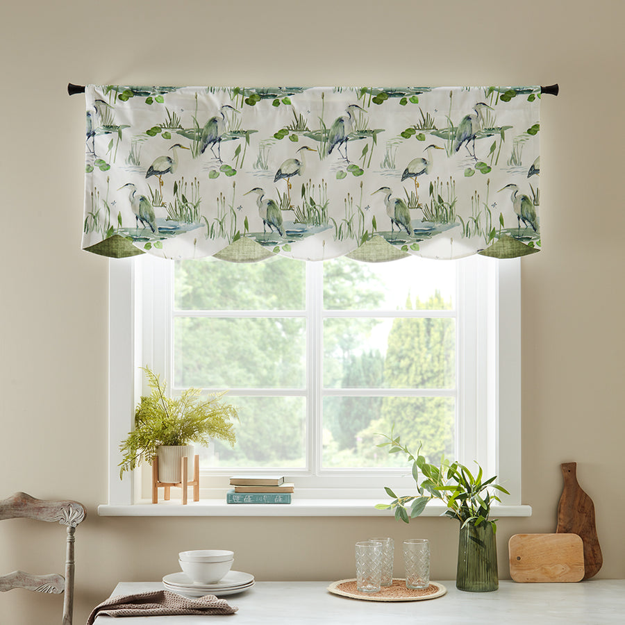 Patterned custom valance inspiration for a kitchen