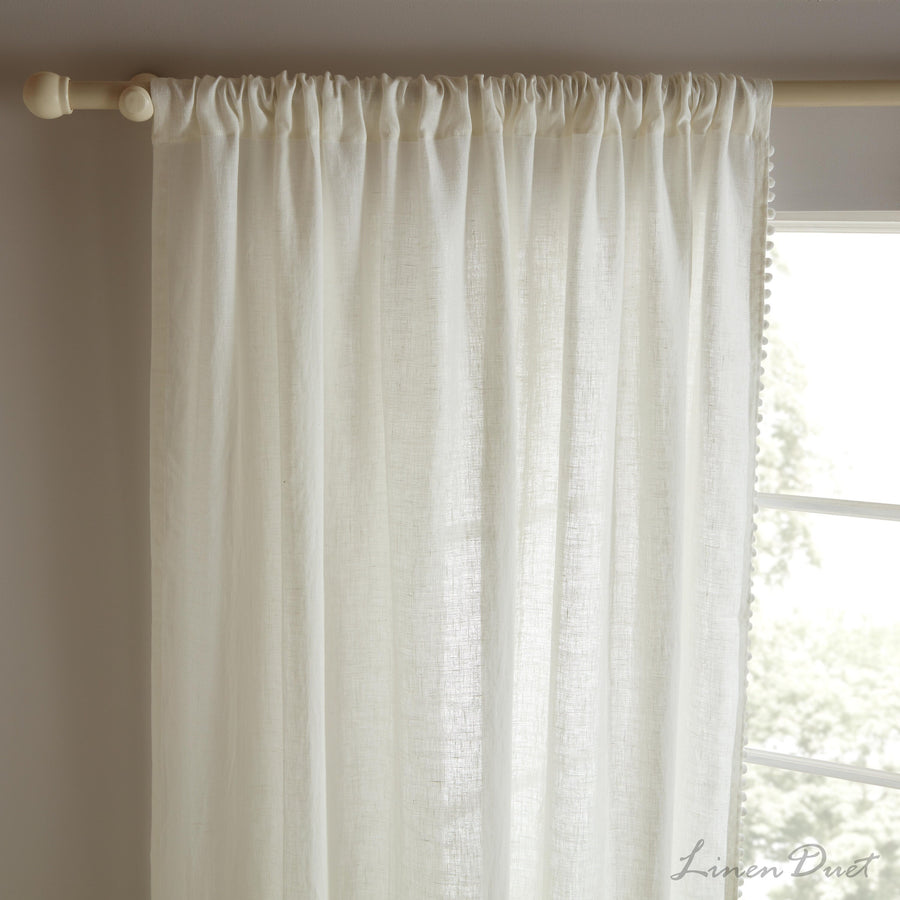 Rod pocket curtain heading by Linden Studio