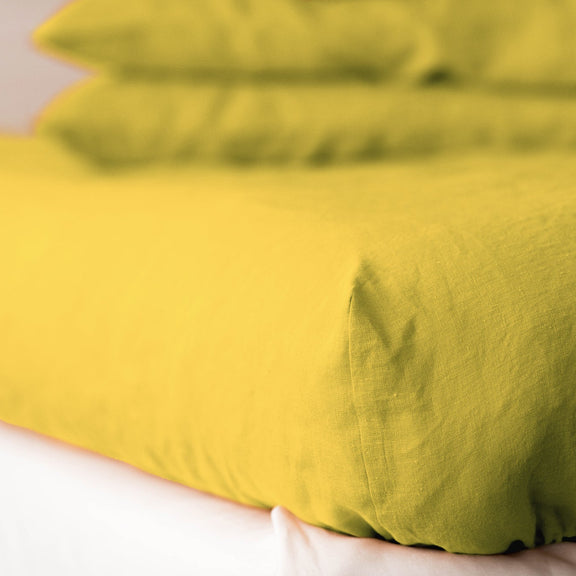 yellow linen fabric