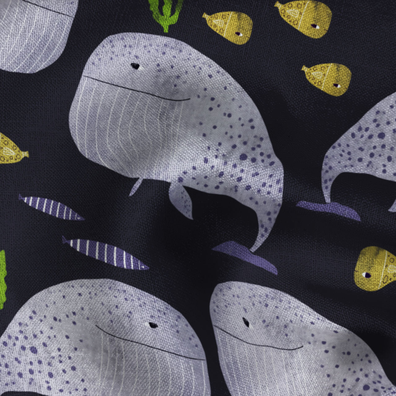 Designer Fabric - Blue Whales