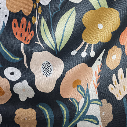 Designer Fabric - 'Midnight Petals'