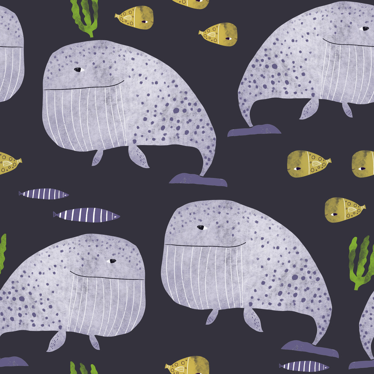 Designer Fabric - Blue Whales