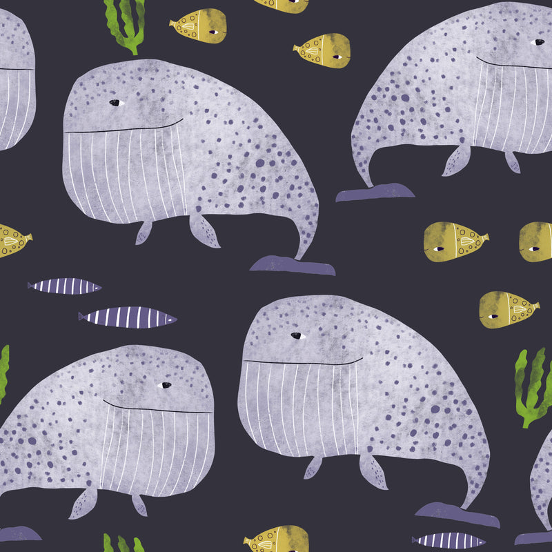 Designer Fabric - Blue Whales