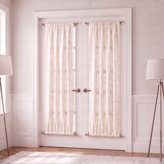 Custom Double Rod Pocket Door Curtain Panel from Your Fabric