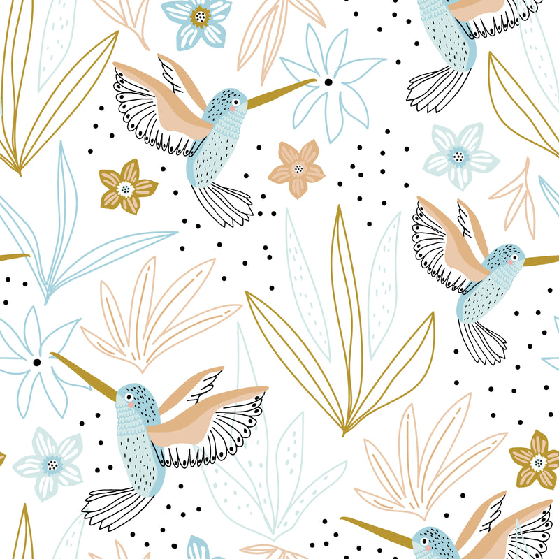 Designer Fabric - 'Golden Birds'