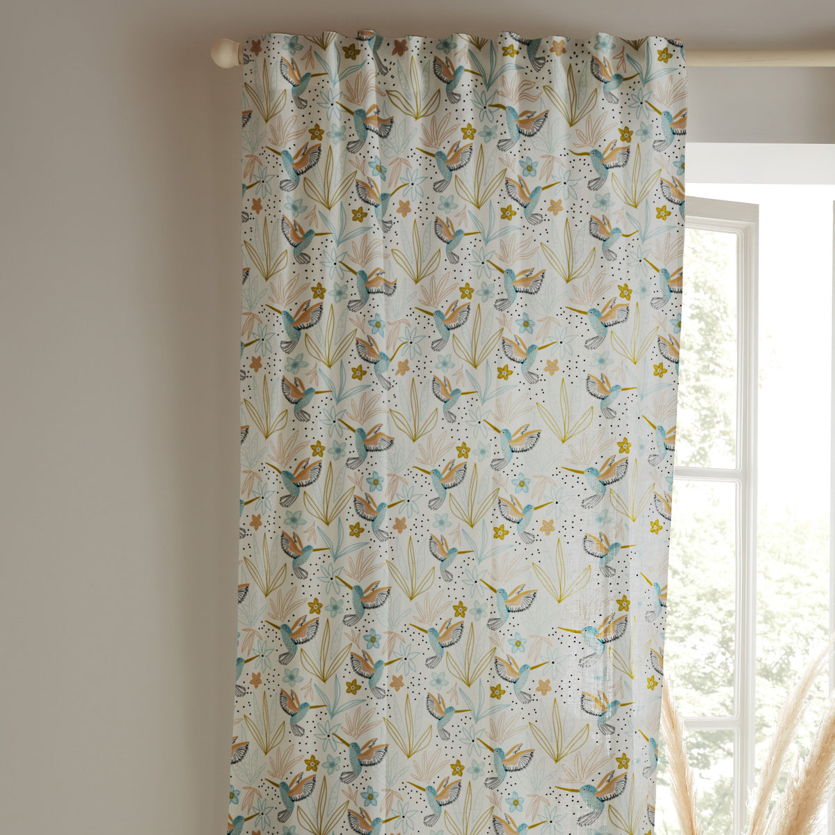 Designer Fabric - 'Golden Birds'