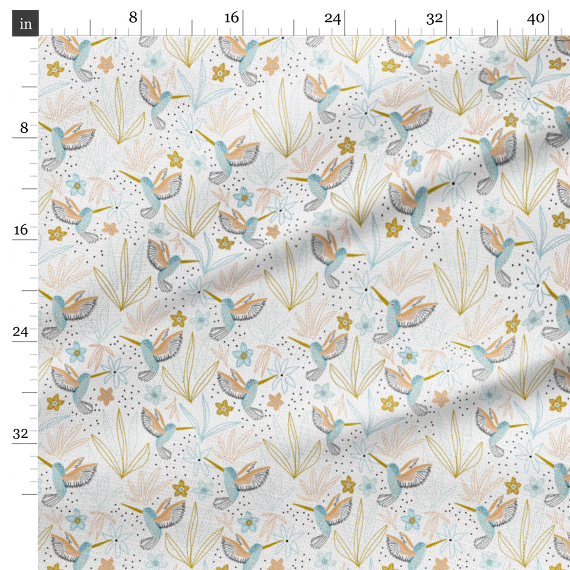 Designer Fabric - 'Golden Birds'