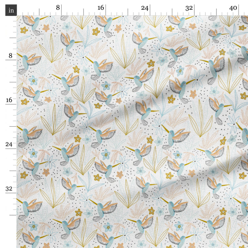 Designer Fabric - 'Golden Birds'