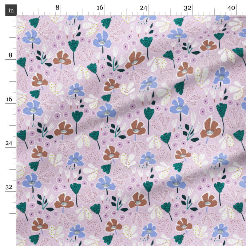 Designer Fabric - 'Lilac Meadow Bloom'