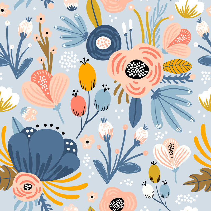 Designer Fabric - 'Sunset Flora Dance'