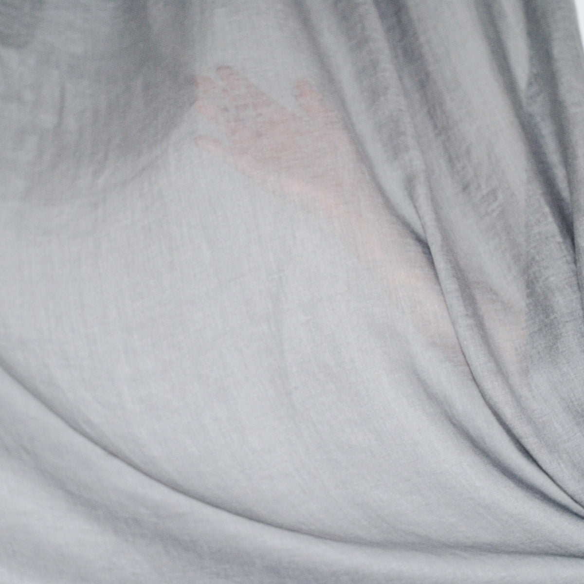 Sheer Linen Fabric by the Yard - Grayish Blue