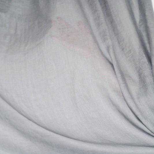 Sheer Linen Fabric by the Yard - Grayish Blue