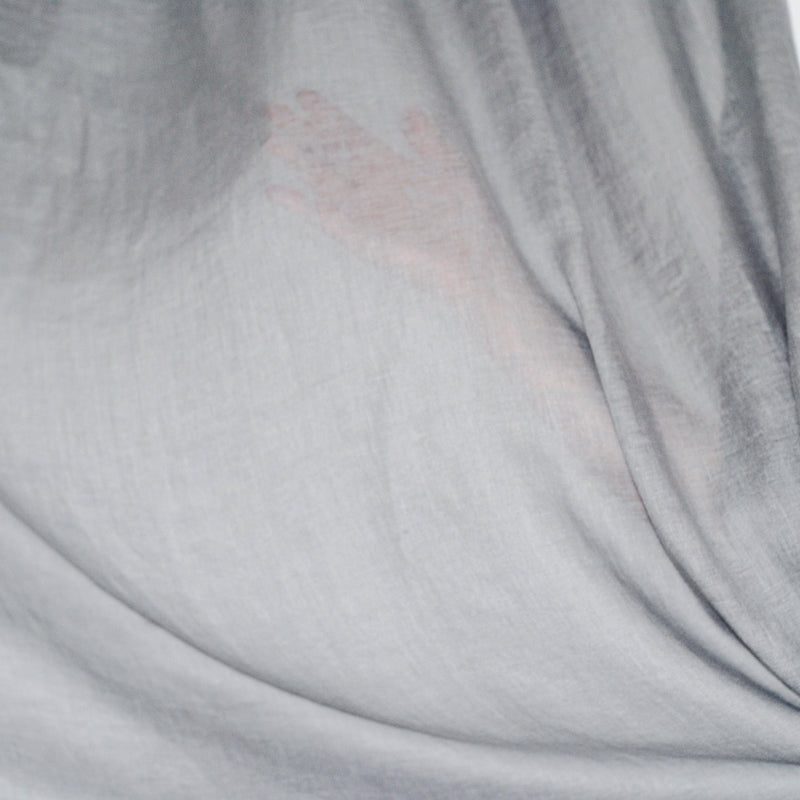Sheer Linen Fabric by the Yard - Grayish Blue