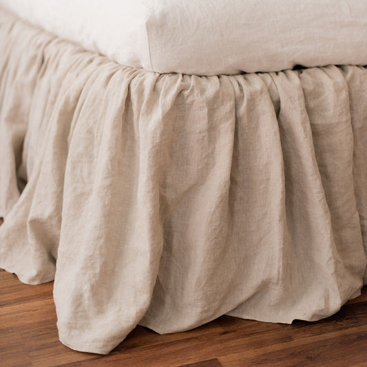 Linen Ruffled Bed Skirt