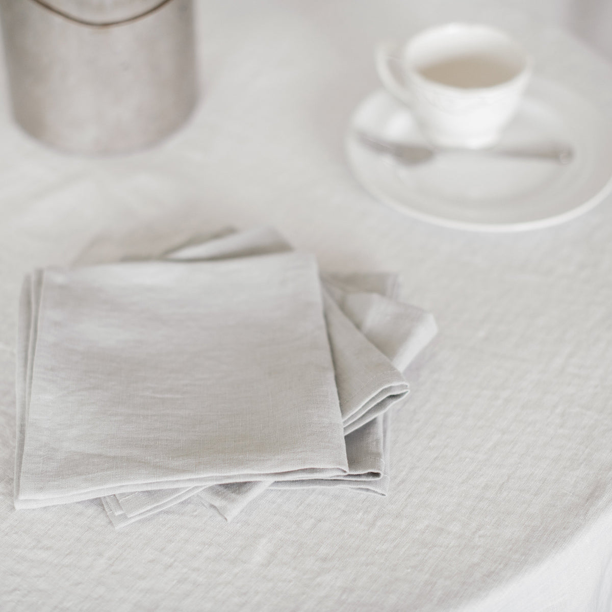 Clearance! Ready-to-Ship Round Linen Tablecloth with Ruffle, Coffee Table Tablecloth, Kitchen Décor Tablecloth Table Décor Tablecloth