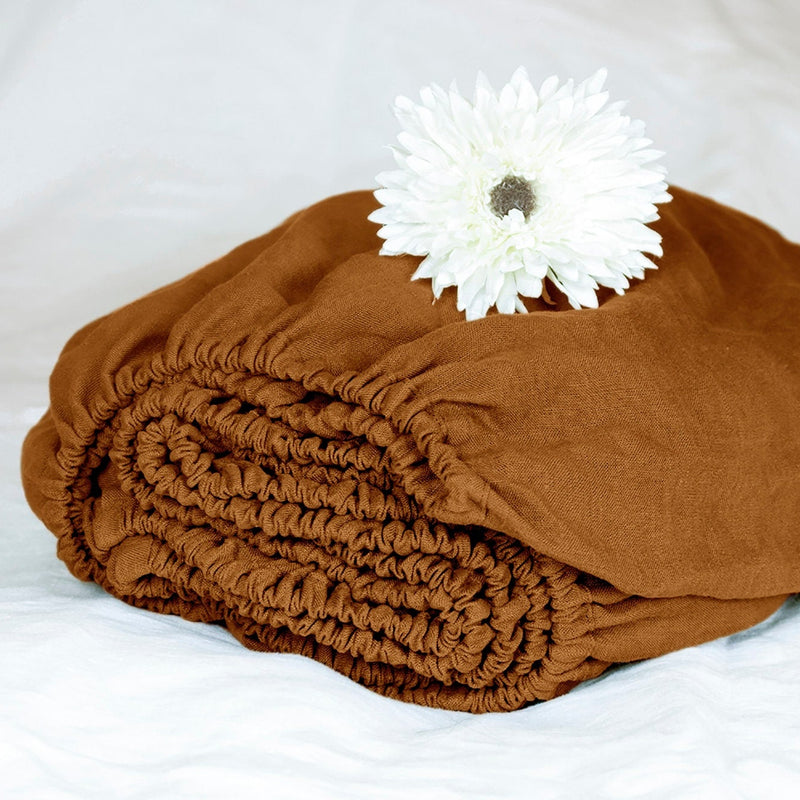 Natural Linen Fitted Sheet – Handmade European Linen Bed Sheet