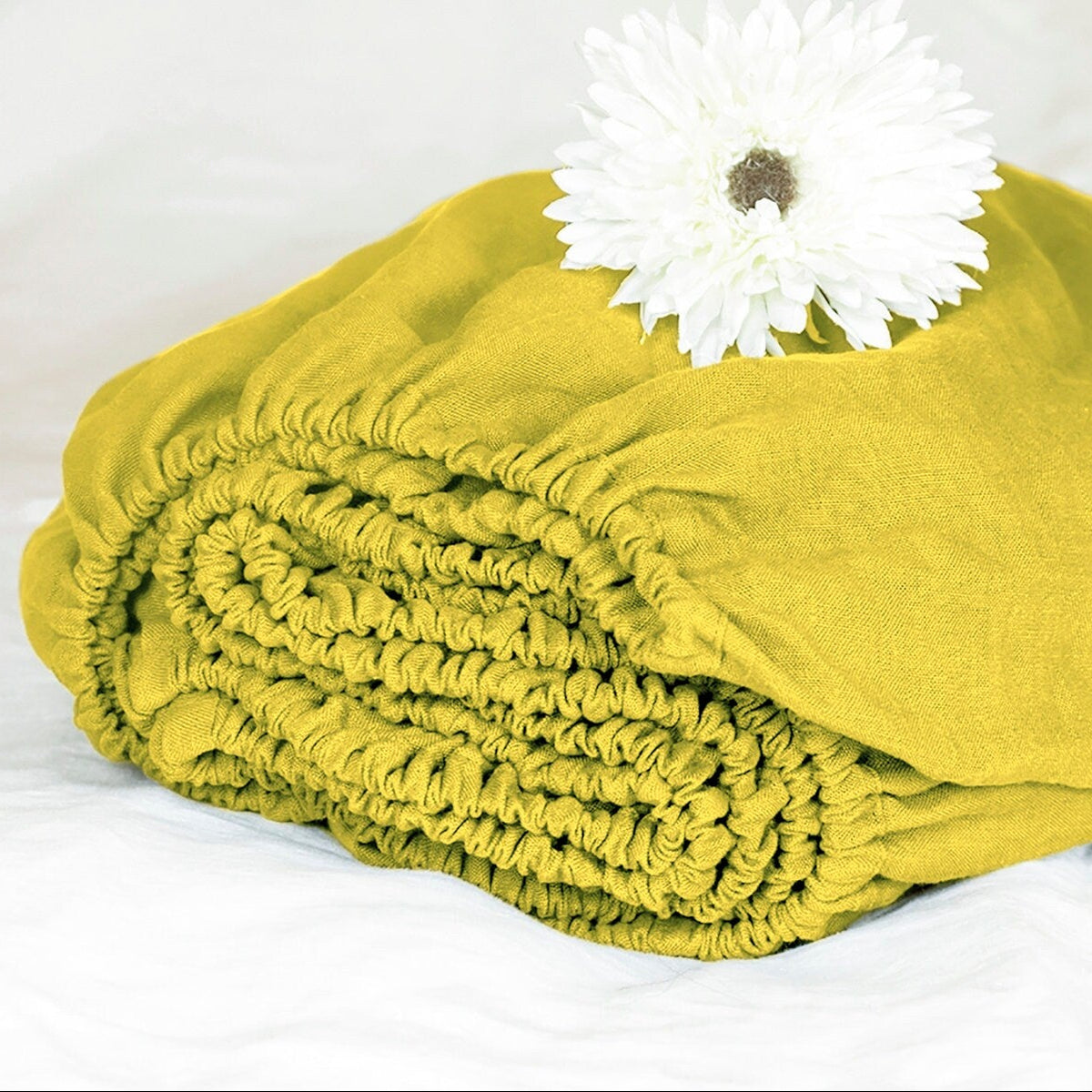 Natural Linen Fitted Sheet – Handmade European Linen Bed Sheet