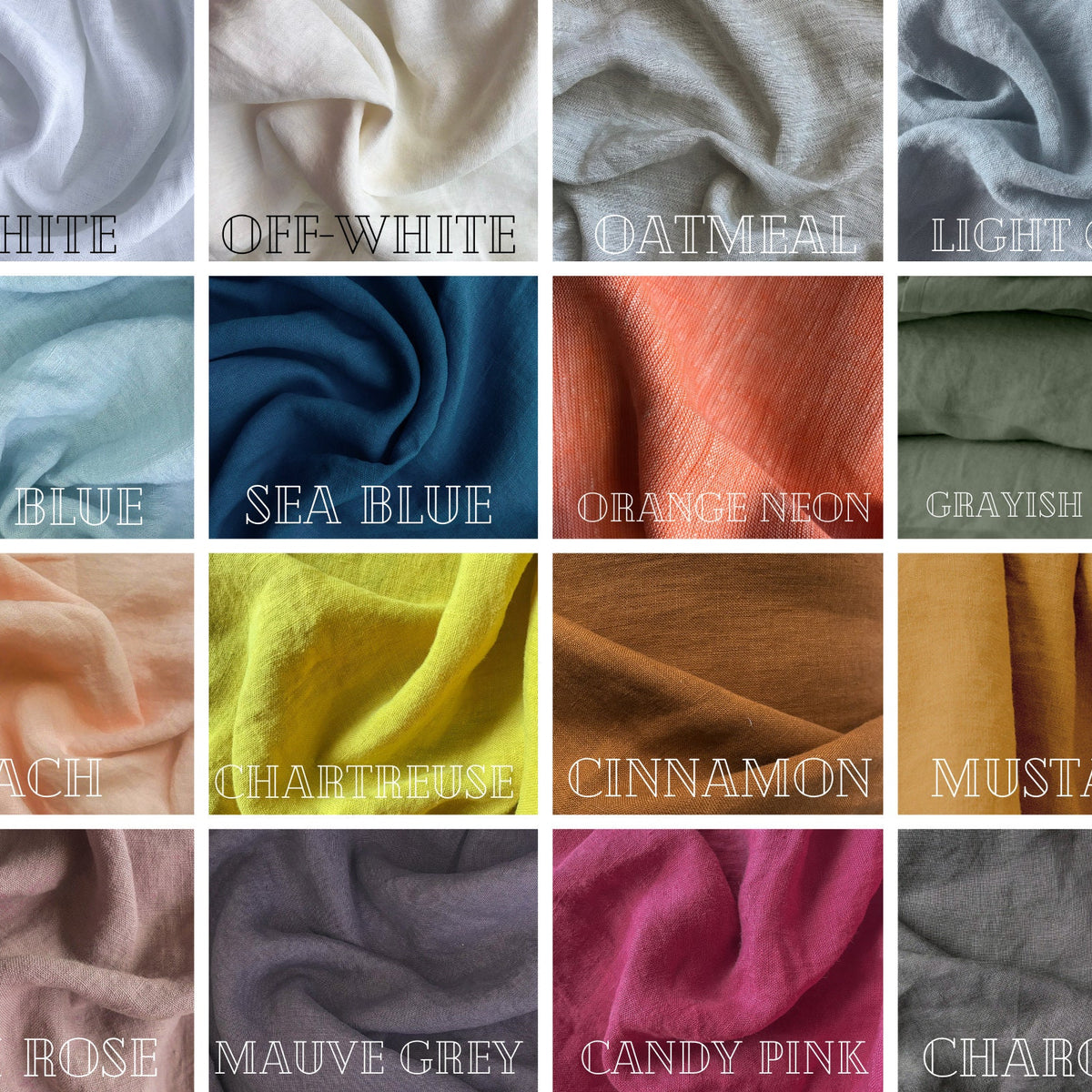 European Linen Fabric & Color Options