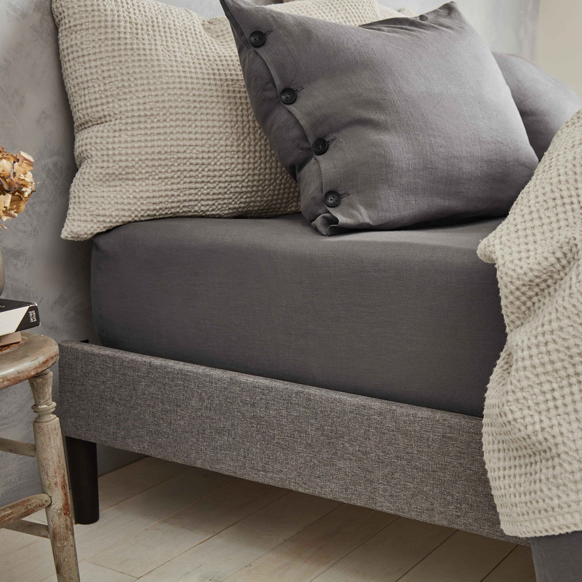 Natural Linen Fitted Sheet – Handmade European Linen Bed Sheet