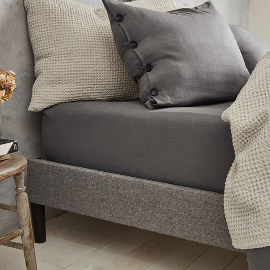 Natural Linen Fitted Sheet – Handmade European Linen Bed Sheet
