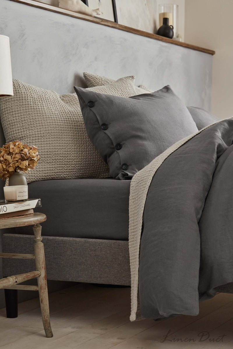 Linen Duvet Cover Queen, Green Duvet Cover, Linen Bedding Duvet Cover with Ties, Natural Linen Duvet Cover King Eco Friendly Toddler Bedding