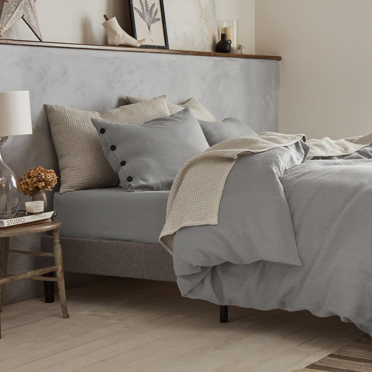 Natural Linen Fitted Sheet – Handmade European Linen Bed Sheet