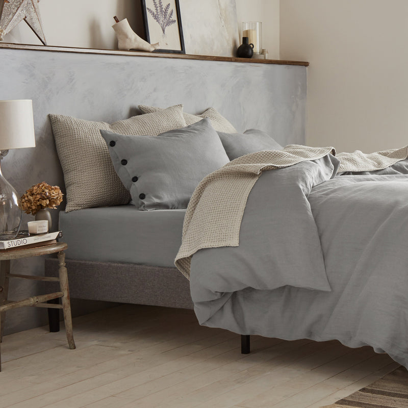 Natural Linen Fitted Sheet – Handmade European Linen Bed Sheet