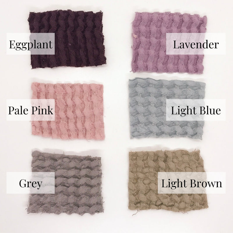 Waffle Linen Cotton Pillowcase with Decorative Button Closure