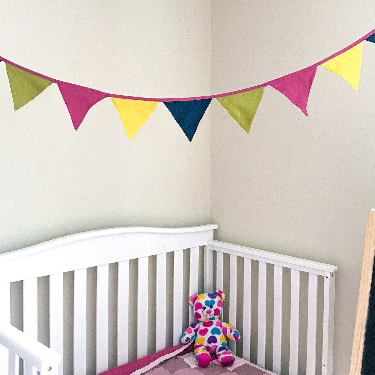 Linen Bunting, Kids Room Décor Fabric Bunting, Halloween Bunting, Baby Shower, Wedding Bunting Garland, Nursery Wall Décor