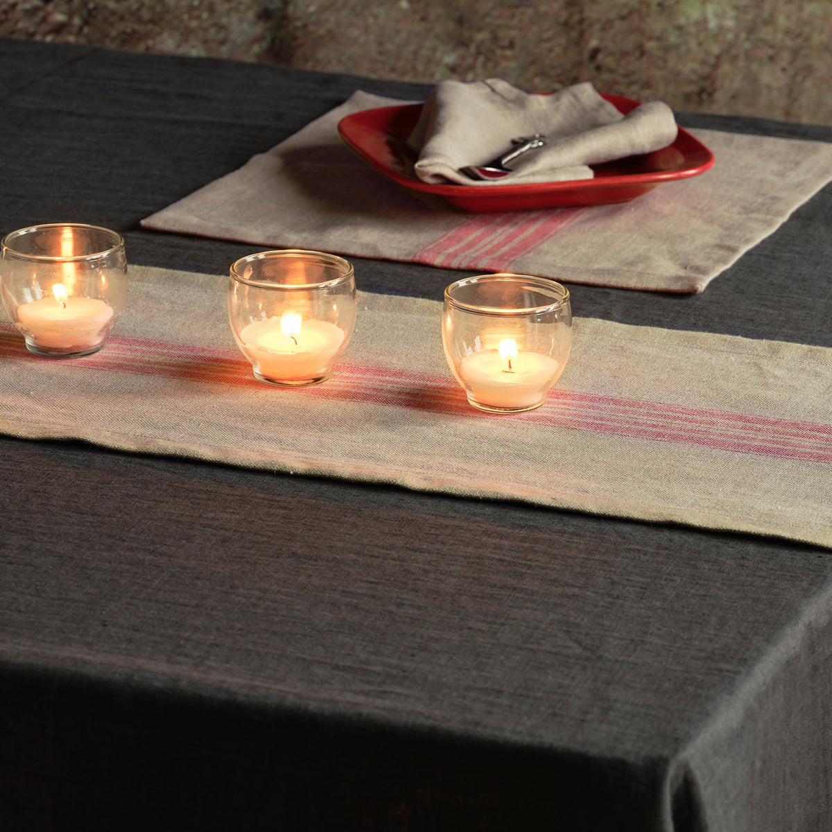 Table Runner with Stripes, Pure Linen Table Runner, Farmhouse Table Runner, Custom Table Runner, Housewarming Gift, Eco-Friendly Home Decor