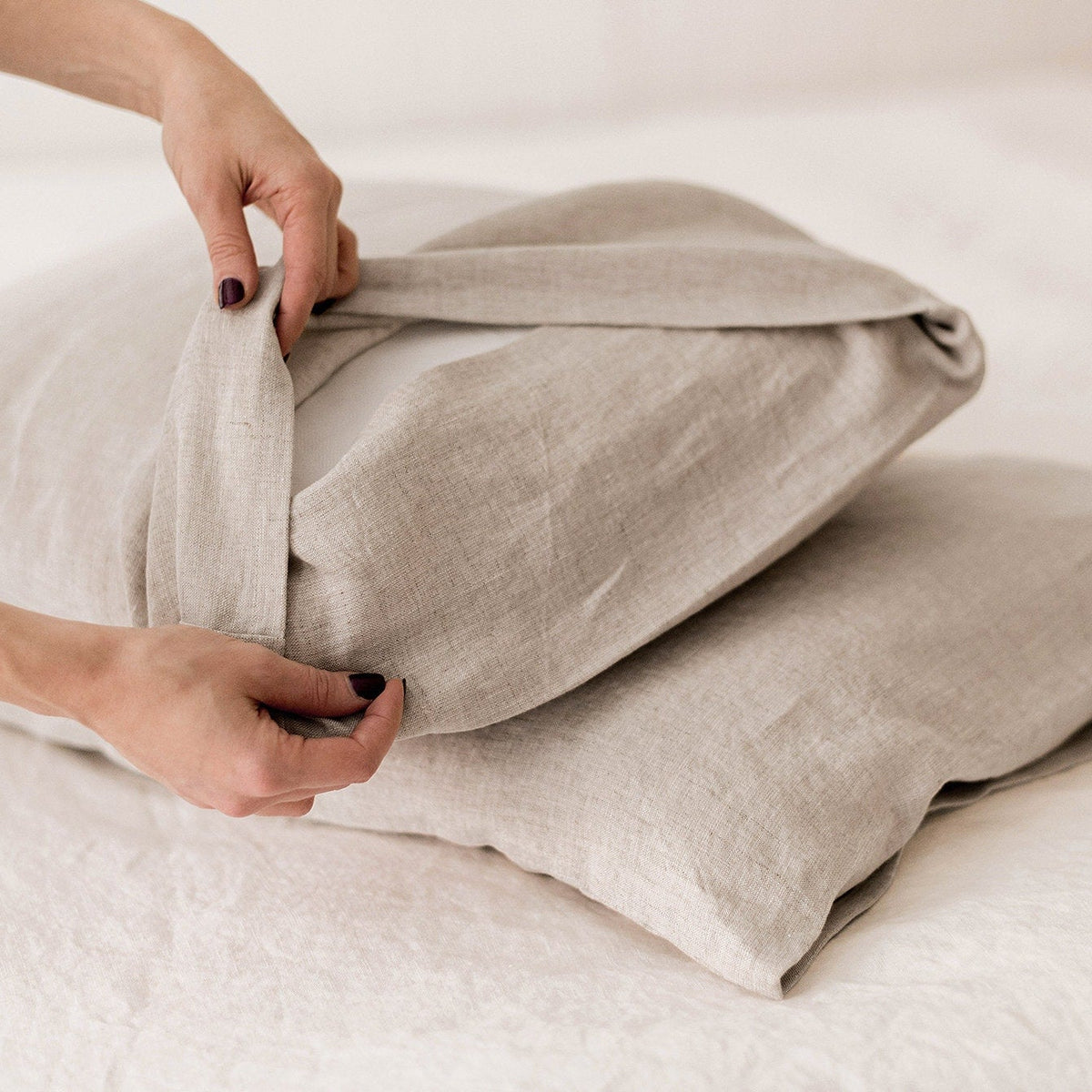 Extra Long Linen Body Pillow Cover – Handmade European Linen Pillowcase