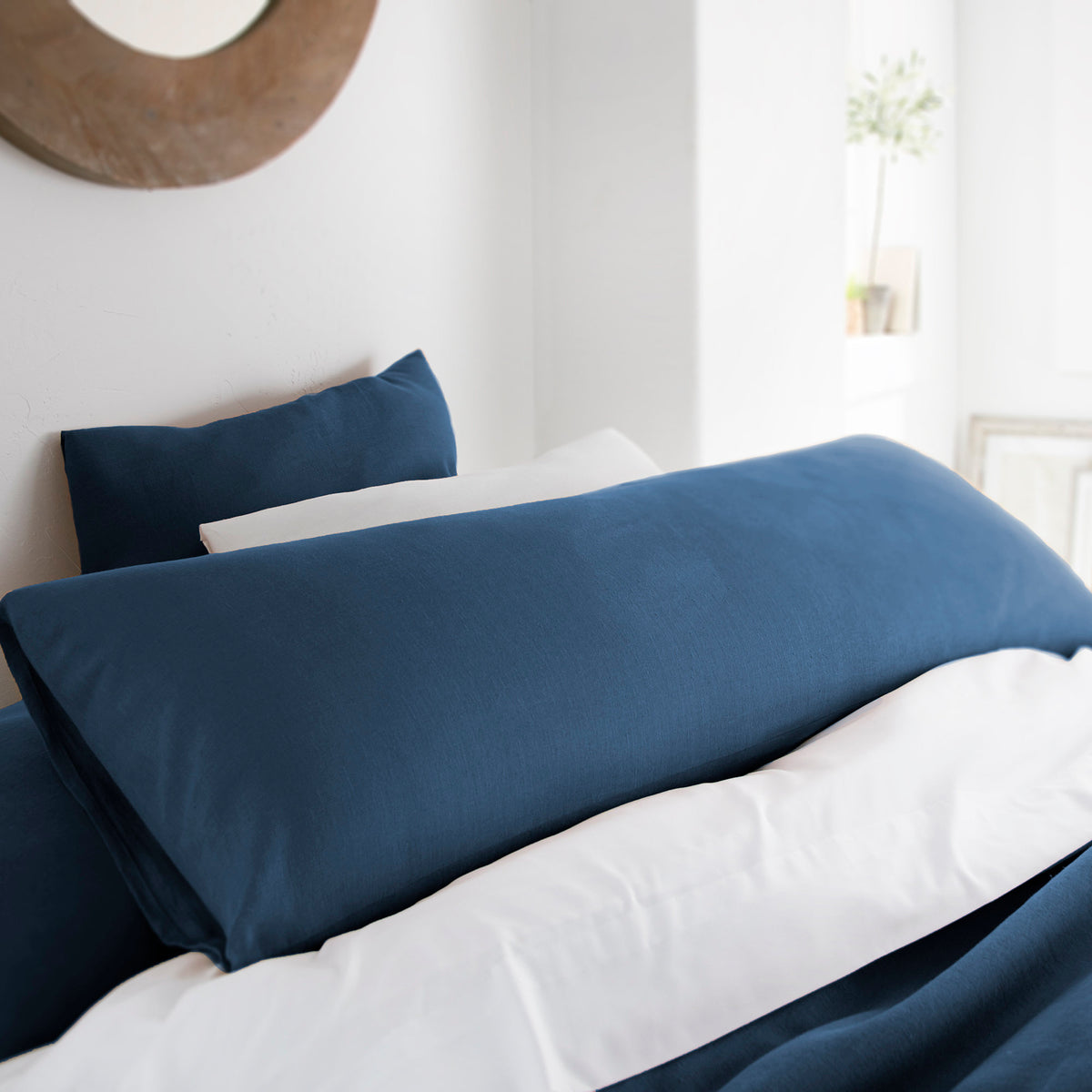 Extra Long Linen Body Pillow Cover – Handmade European Linen Pillowcase
