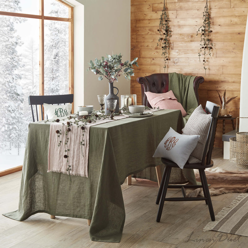 Linen Tablecloth – Custom Size European Linen Table Cover