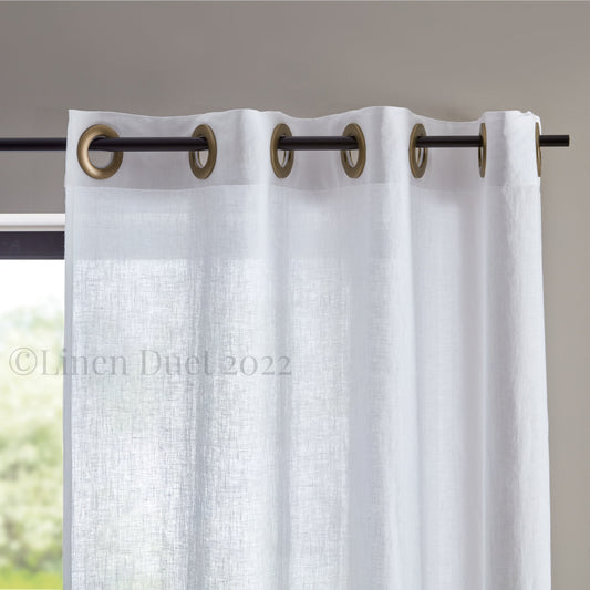 Linen Grommet Curtain Panel – European Linen Drapes by Linden Studio