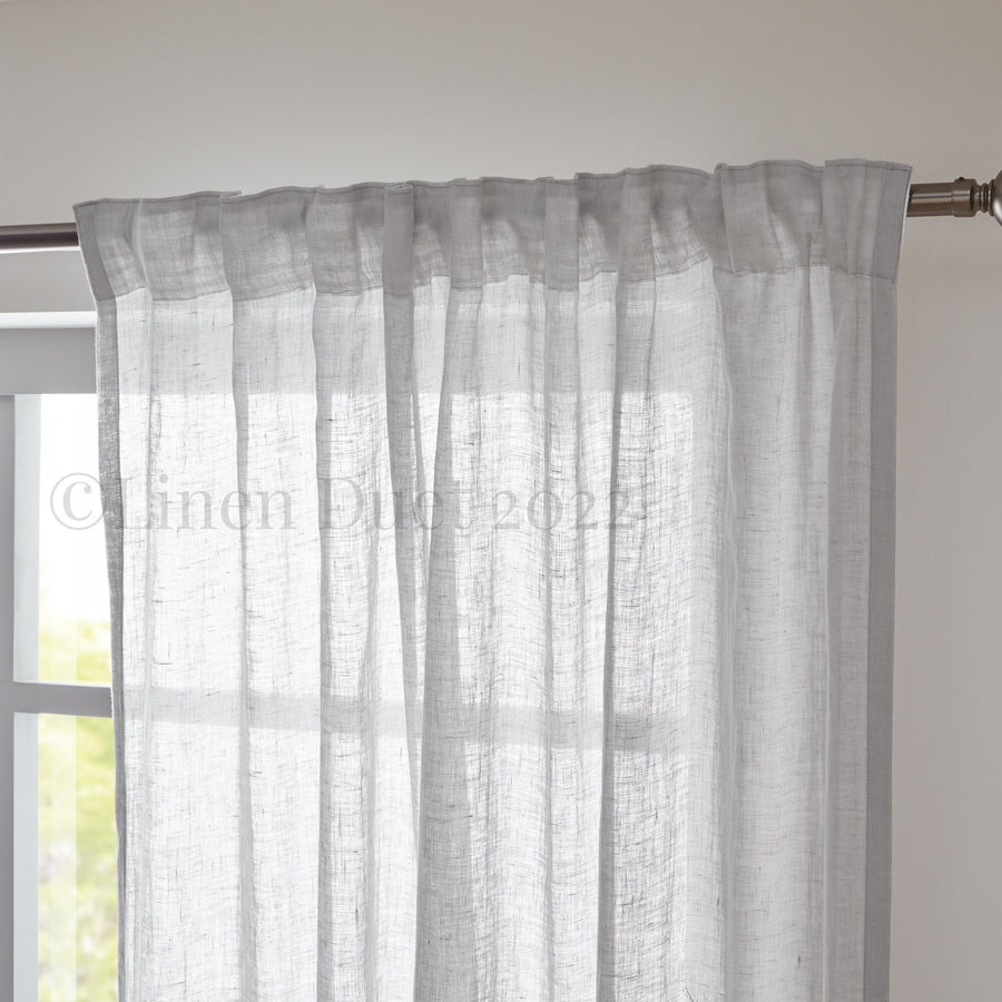 Back tab curtain heading by Linden Studio
