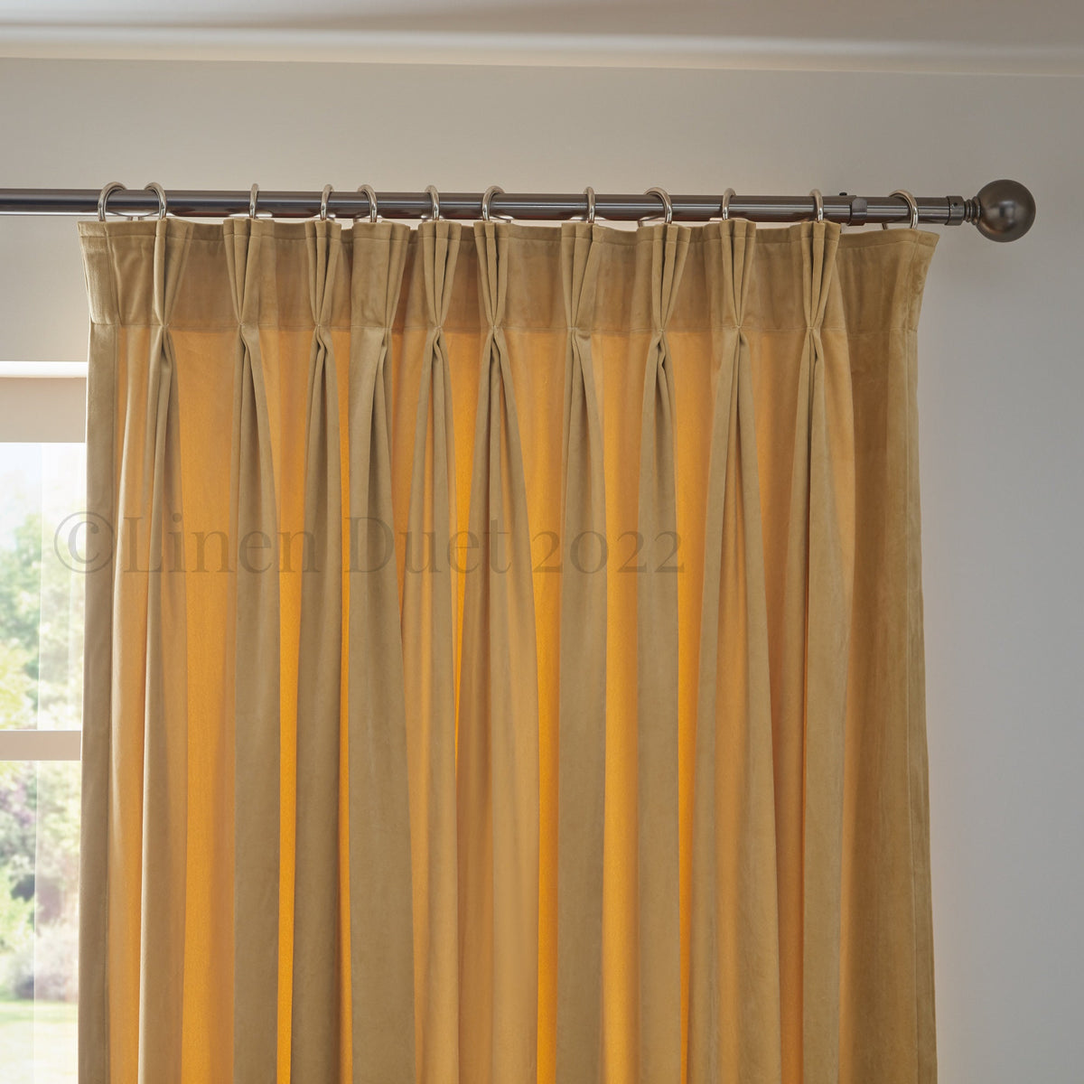 French Pleat Curtains with Triple Pinch Heading