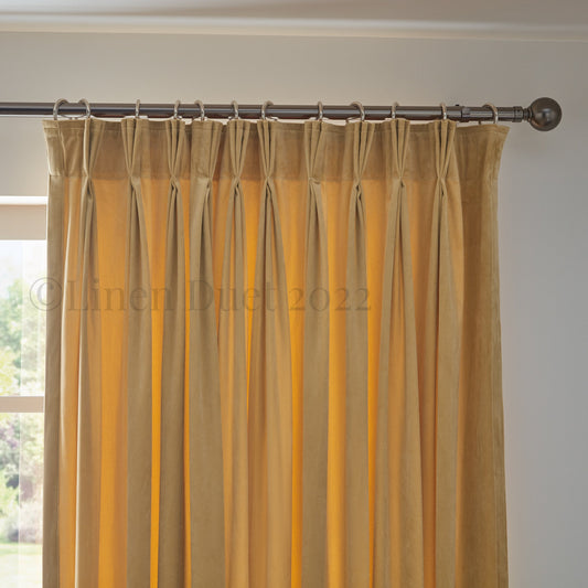 French Pleat Curtains with Triple Pinch Heading