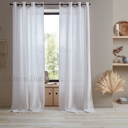 Linen Grommet Curtain Panel – European Linen Drapes by Linden Studio