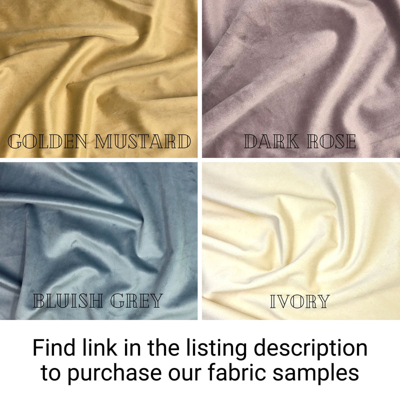 Custom Velvet Back Tab Curtains with Multifunctional Heading Tape
