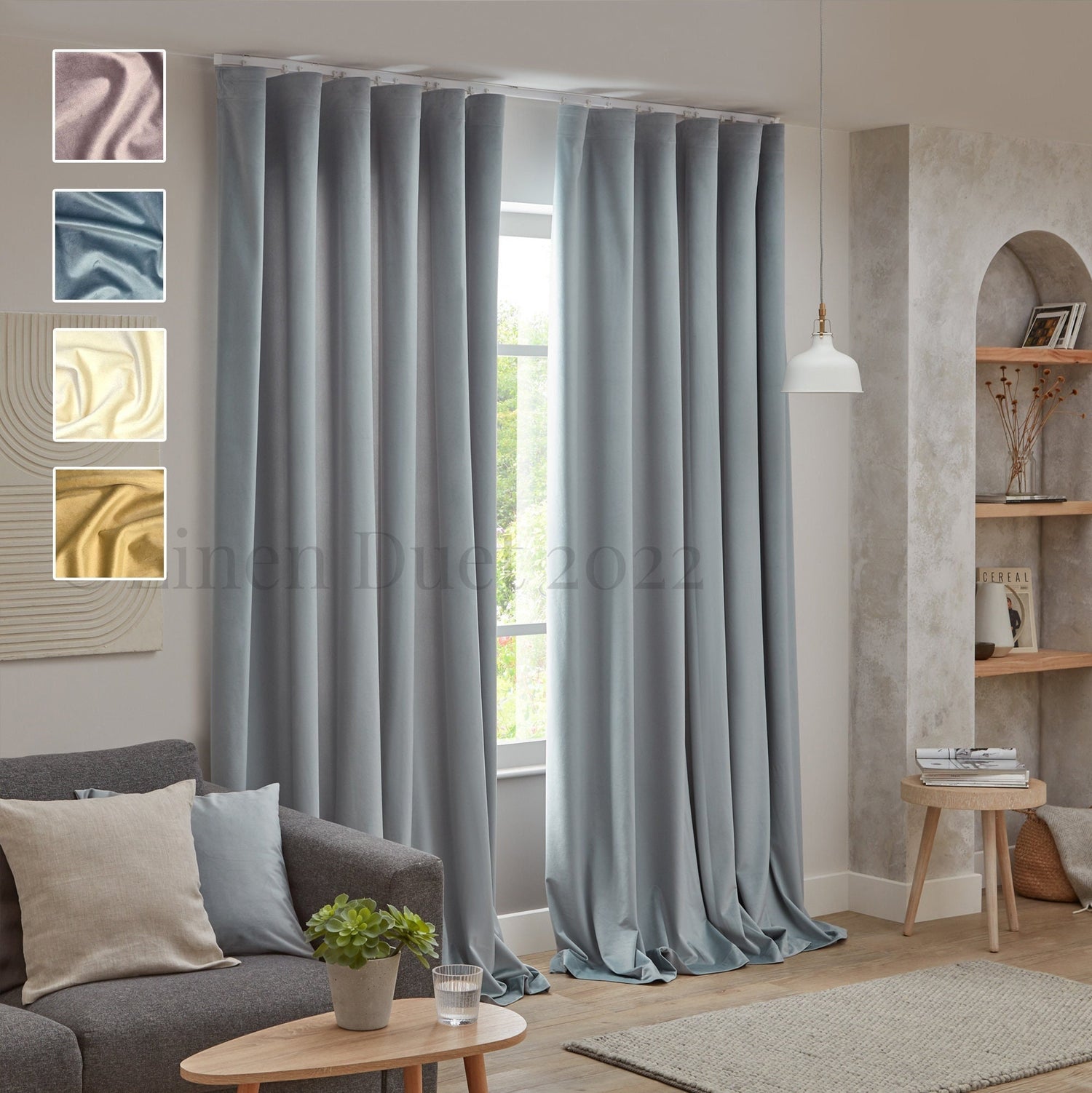 Velvet Ripple Fold Curtain Panel