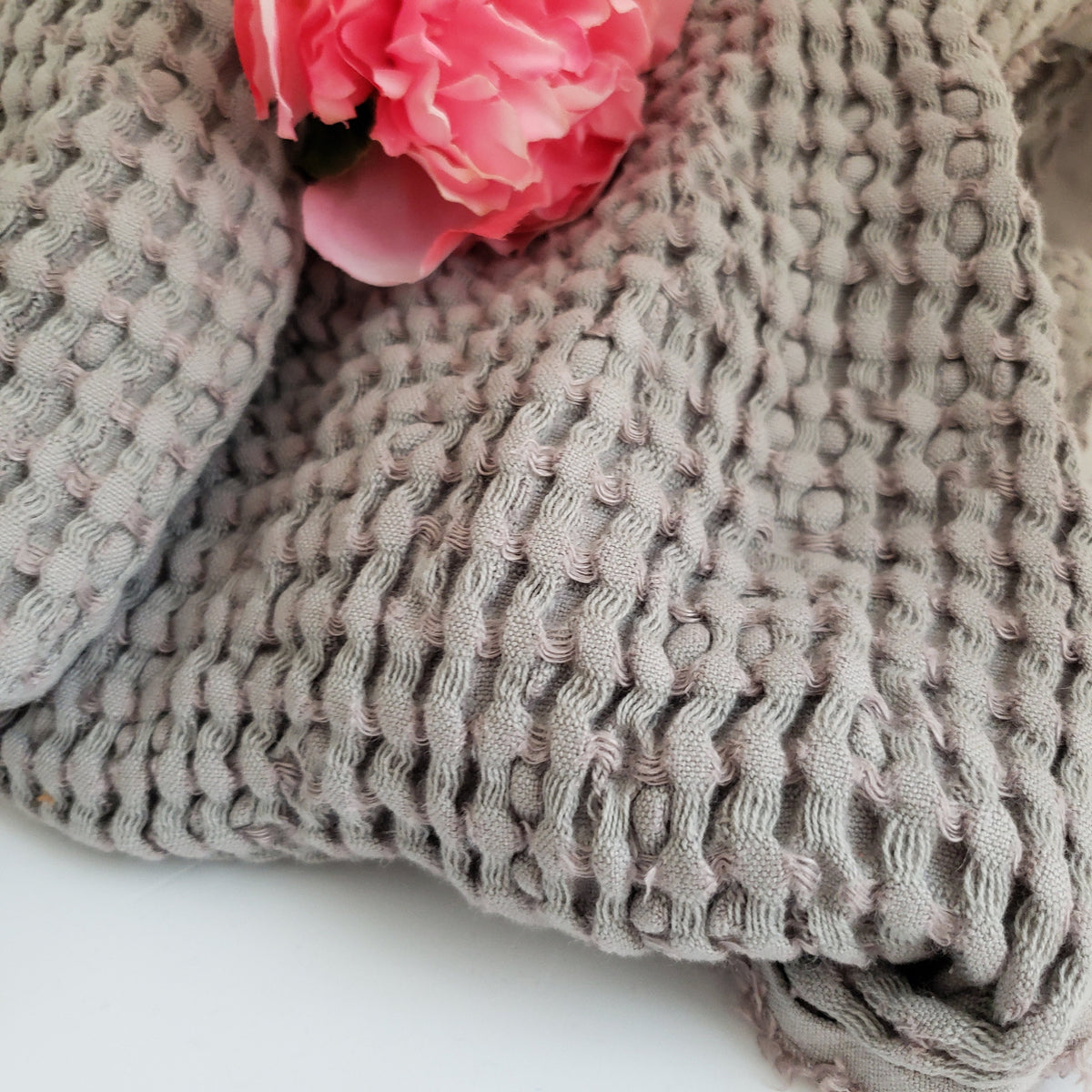 Light Gray Linen Cotton Waffle Fabric by the Yard – Upholstery &amp; Home Textiles