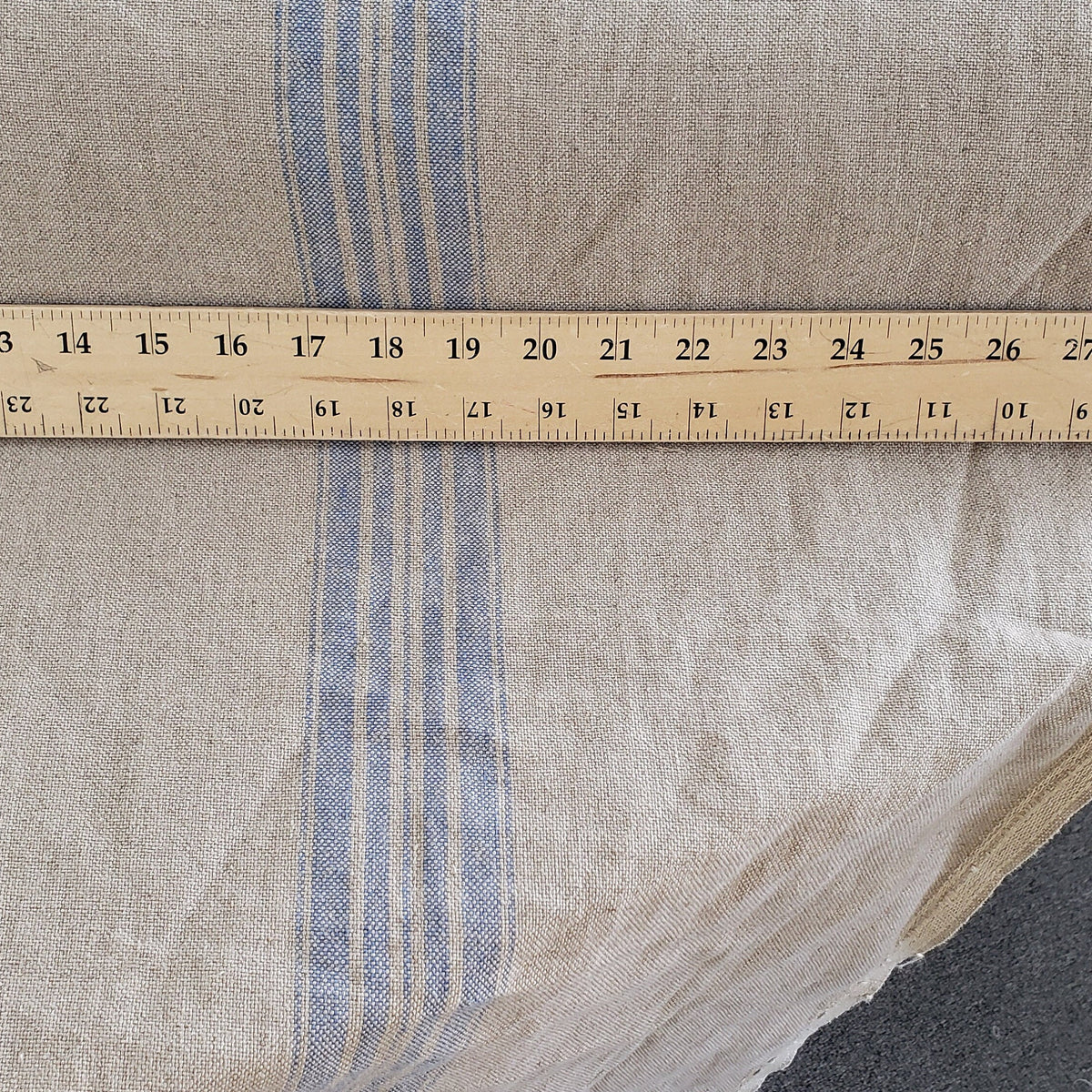 Heavyweight Striped Linen Fabric by the Yard