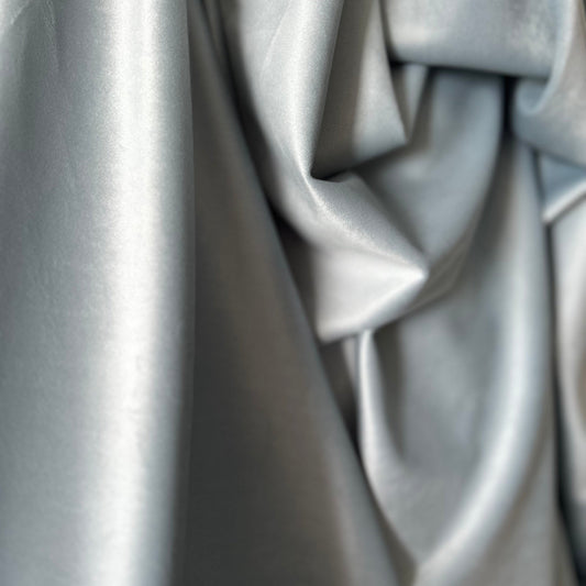 Grayish Blue Velvet Fabric by the Yard for Curtains and Upholstery