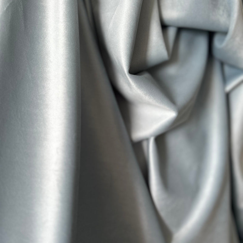 Grayish Blue Velvet Fabric by the Yard for Curtains and Upholstery