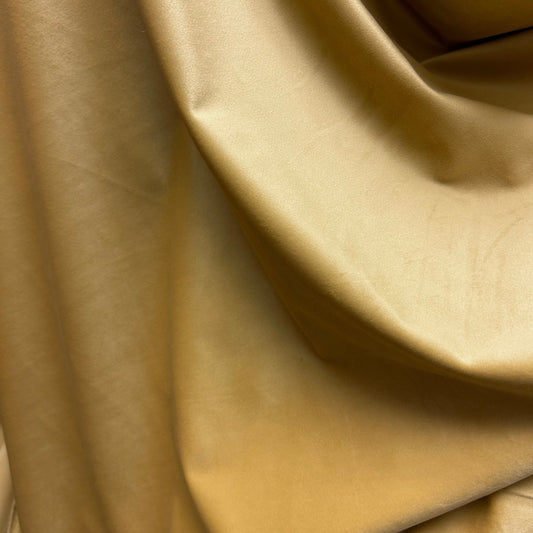 Golden Mustard Velvet Fabric by the Yard for Curtains and Upholstery