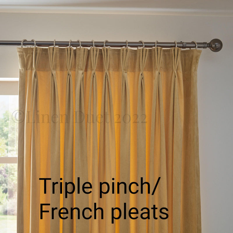Custom Pleated Curtains Made from Your Own Fabric