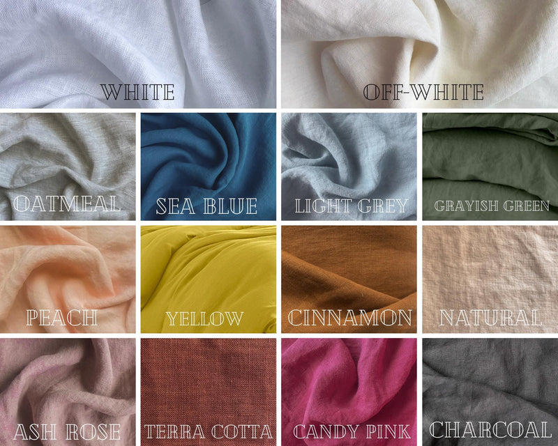 Set of 2 Linen Pillow Covers with Envelope Closure Handmade in USA