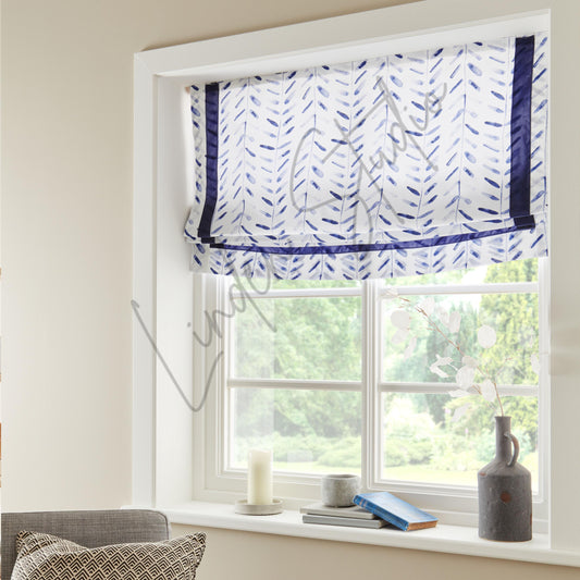 Custom Relaxed Roman Shades Made from Your Own Fabric