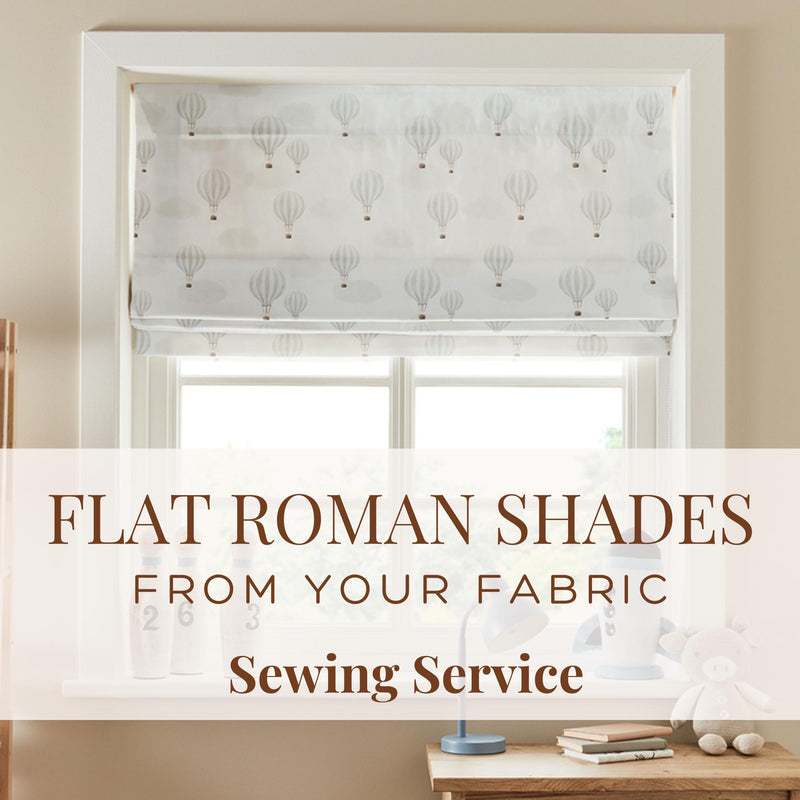 Custom Roman Shades from Your Fabric, Sewing Service/Seamstress, Functional Flat Roman Shades from Your Material, Blackout Roman Shade